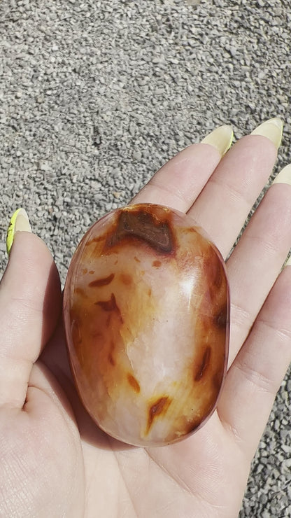 Carnelian Palm Stone