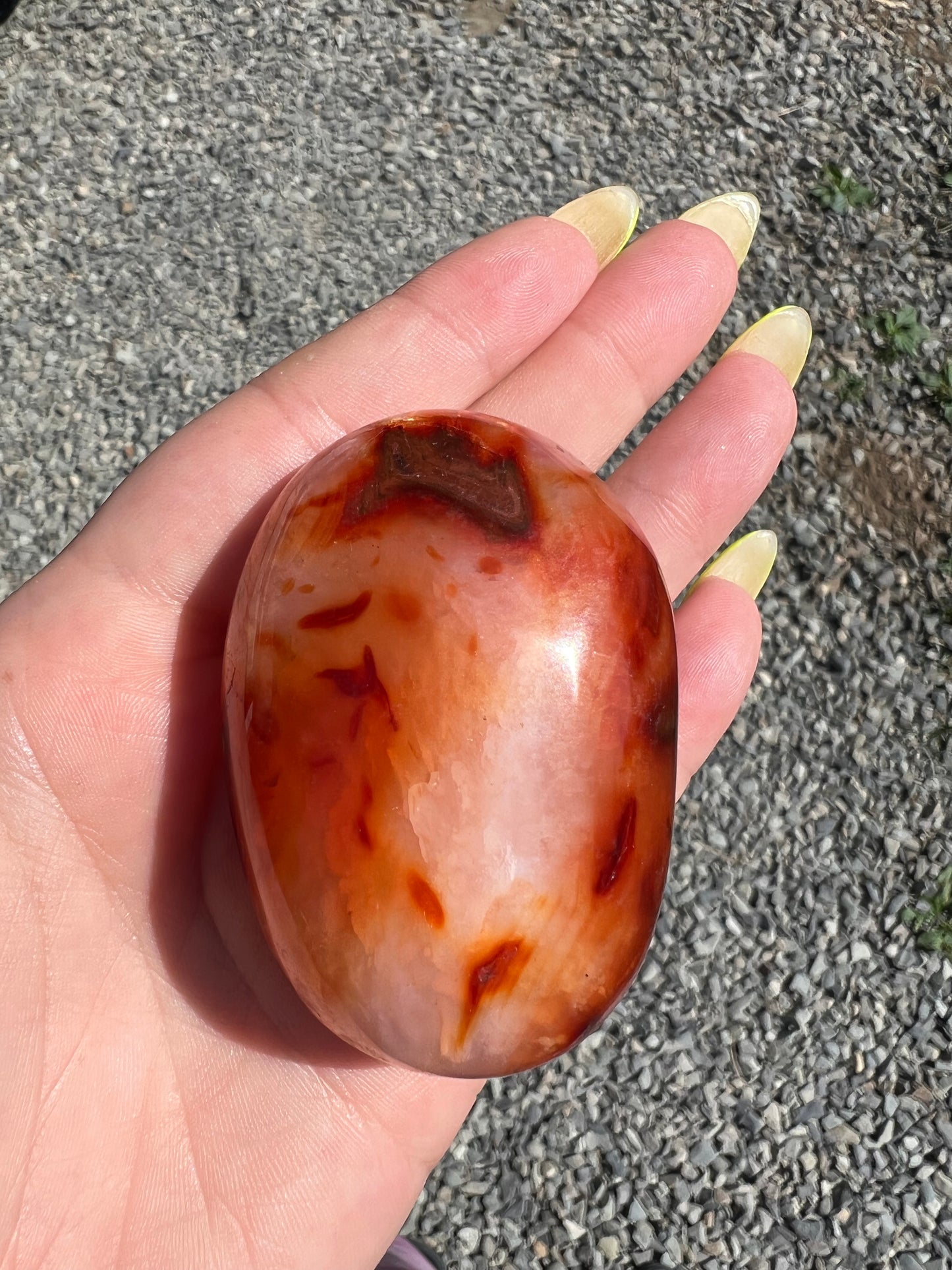 Carnelian Palm Stone